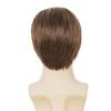 Mens Fashion Short Wig Brown Side Part Straight High Temperature Fiber Hairpiece Daily Wear