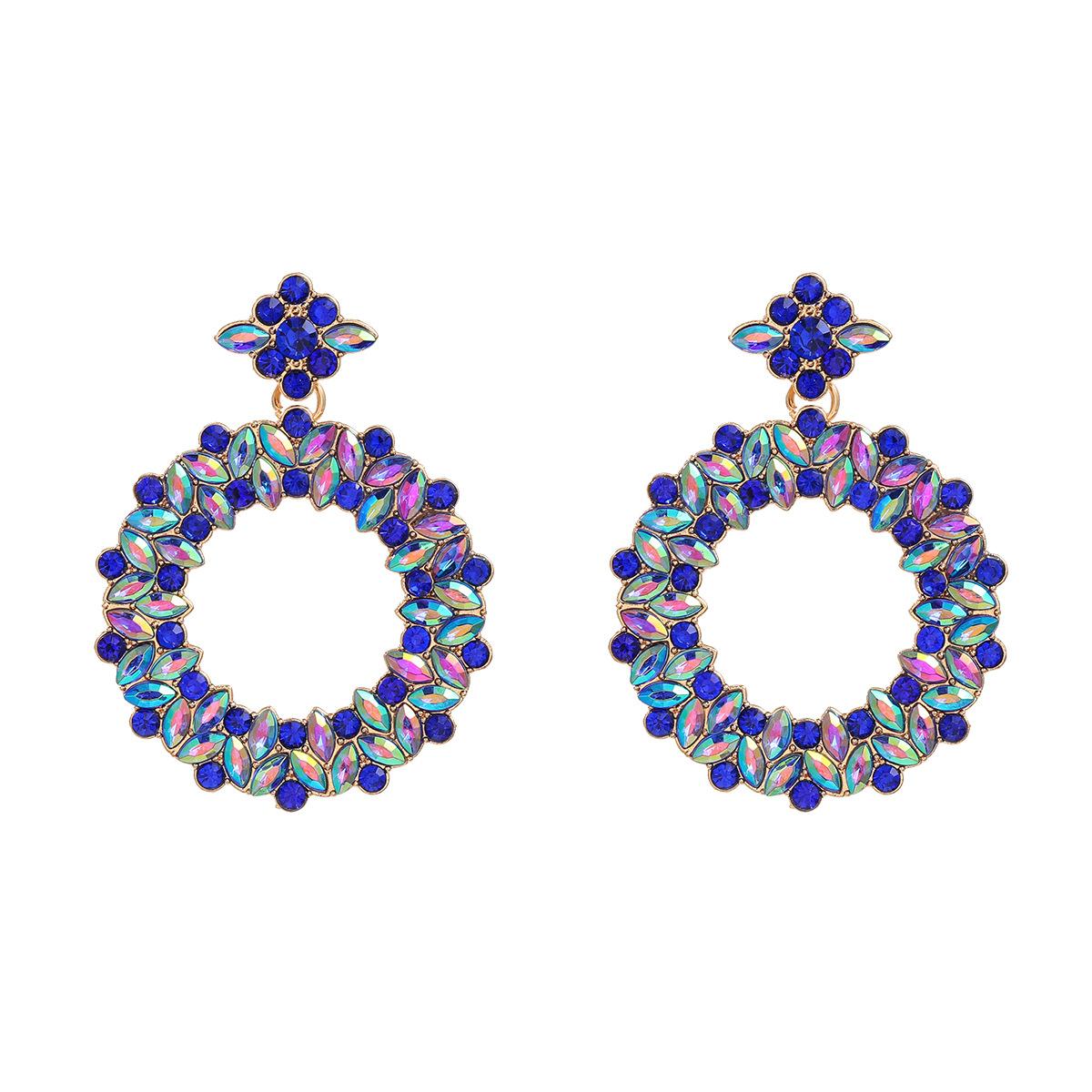 

Хрустальные серьги, круглые серьги-гвоздики со стразами для женщин, ювелирные изделия