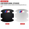 4PCS Car Door Handle Protection Sticker Emblem Car Decoration Styling For BMW M E34 E36 E60 E90 E46 E39 E70 F10 F20 F30 X5 X6 X1 M3 M5 M6 E71 F01 F02