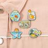 Inspired Enchanting Cat Mini Animal Brooch Gorgeous Alloy Drift Bottle For Use Unisex