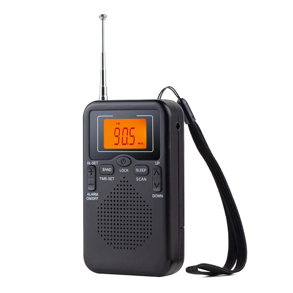 

AM/FM Radio with Headphone Jack Portable Radio Digital Alarm Clock for Indoor Outdoor & Emergency Use чёрный