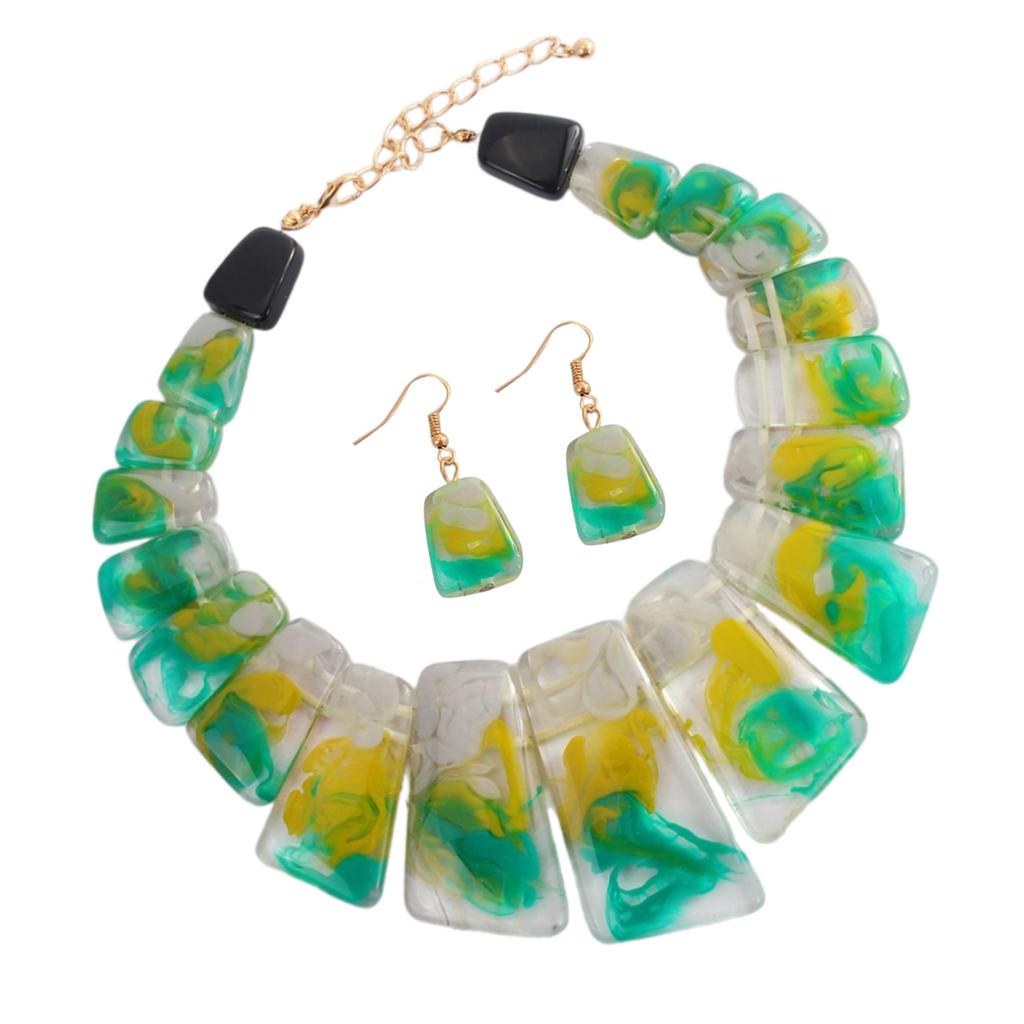 Clavicle Chain Necklace and Drop Earrings Set Distinctive Necklace and Earrings Set for Women Who Love Vintage Charm