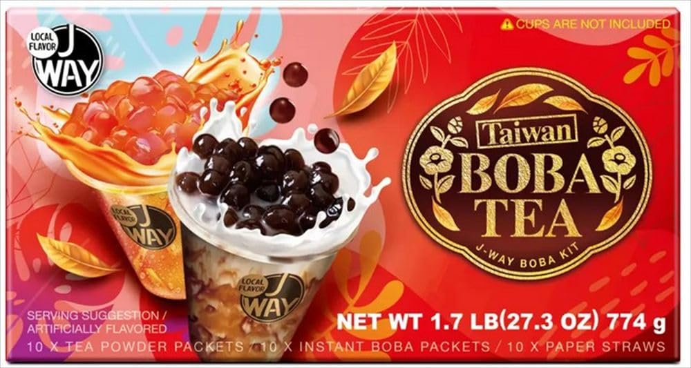 J WAY Sada na Bubble Tea 4 Druhy 10 Porcí