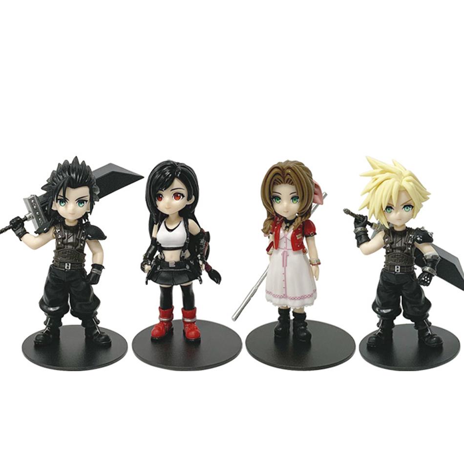 Anime 11-12cm Finals Fantasy Figure Cloud Strife Tifa Lockhart Aerith Gainsborough Zack·Fair Figure Model PVC Toy Desktop Gift