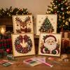 Kit Pittura Artistica di Natale con Tela 3D Perle Artistiche Set Pittura Babbo Natale per Adulti
