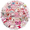 Valentine's Day Bookish Sticker Set: 50 Decorative Stickers for Water Bottles, Phone Cases, & Notebooks