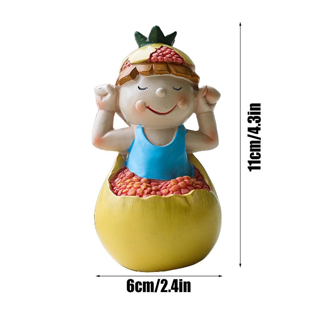 Cute Fruit Decorations Desk Cartoon Figurines Portable Design Cute Sculptures Decoration Ornament For Tabletop Home