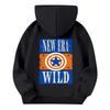 Kids Long Sleeve Loose Fit Pullover Hoodie with Letter Print and Pockets