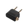 Gold Plated Gold Plated Air Plane Headphone Mono Mono Audio Converter  for Earphone