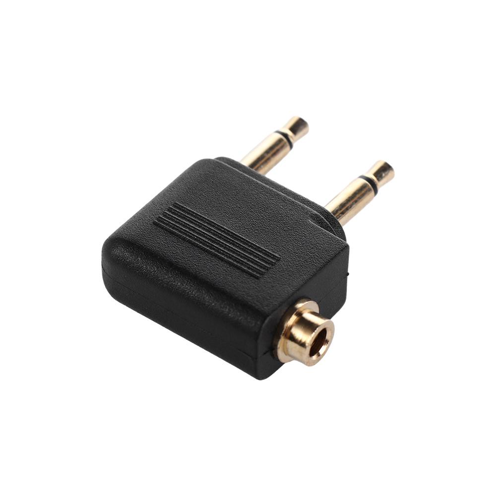 Gold Plated Gold Plated Air Plane Headphone Mono Mono Audio Converter for Earphone