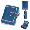 Womens Short Wallet With Zipper Closure And Embroidered Design For Daily Use