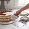 2 Stück Edelstahl Kuchenheber Spatel mit lila Griff Kuchen Transfer Werkzeug für die Küche