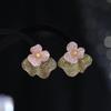 S925 Sterling Silver Luxury Flower Zircon Earrings for Women - High-End Versatile Summer Pendant