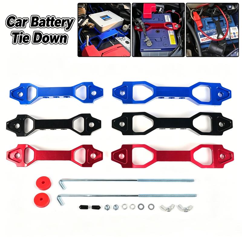 140Mm/190Mm Billet Aluminum Car Battery Tie Down Mount Bracket Brace Battery Fasten Bracket Holder 14Cm 19Cm