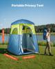 Camping Shower Tent, 1 Room, Portable Privacy Tent Changing Room with Shower Bag, Ground Stakes, Ropes, Carry Bag, and Support Poles, 150D Oxford