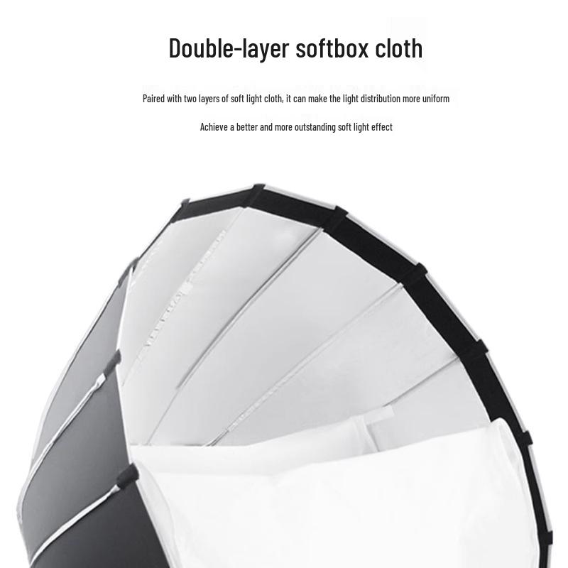 8-Shape Charm Quick-Release Umbrella Softbox for Photography - Portable LED Light Radar Reflector