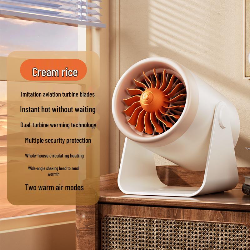 

Compact Desktop PTC Graphene Electric Heater - Strong Warm Air Blower Dual Use: Cooling & Heating, Instant Heat