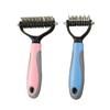 Professional Dog Trimmer Comb Double-Sided Pet Deshedding Brush Pet Comb  Remove Mats