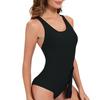 Damer Monokini U-hals Kryssrygg Polstret Eéndels Badedrakt Ensfarget Ryggløs Badebukse Sexy Slim Fit Badetøy