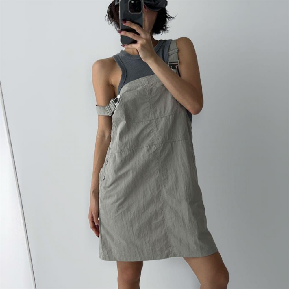 New ArrivalS Open Run Women S Summer overallS Mini dreSS Pocket Cut deSign