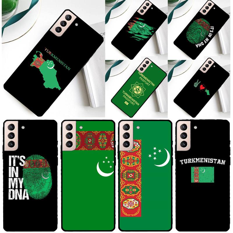 Turkmenistan Flag Phone Case For Samsung Galaxy S25 Ultra S9 S10 S20 S21 FE S22 S23 S24 Plus S24 Ultra Cover