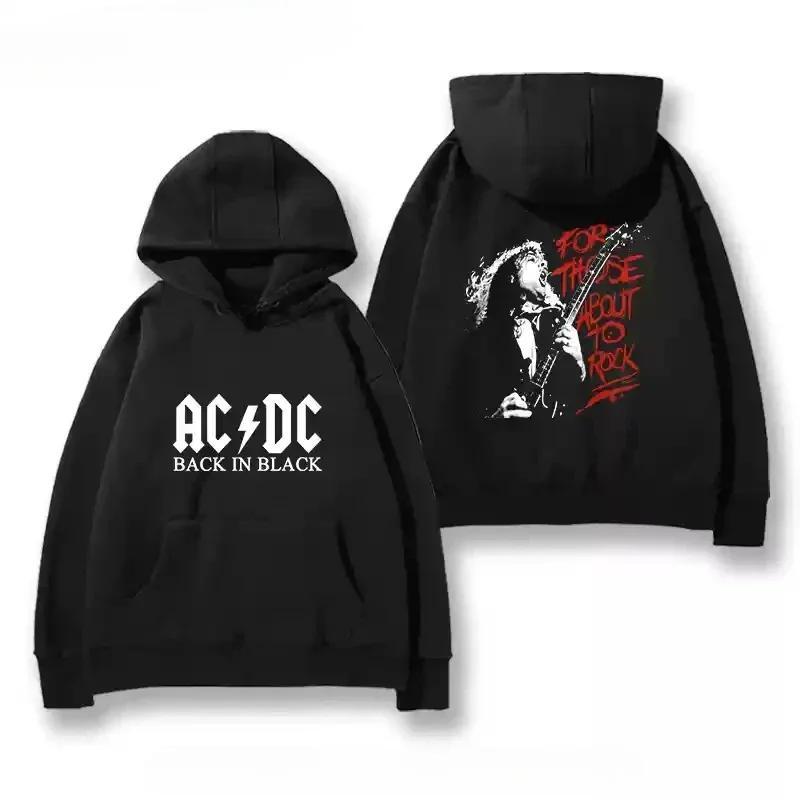 

2025 Popular New Style ACDC Band Hooded Hoodie for Men and Women Metal Rock Retro Printed Tops Sell Well Internationally 3XL