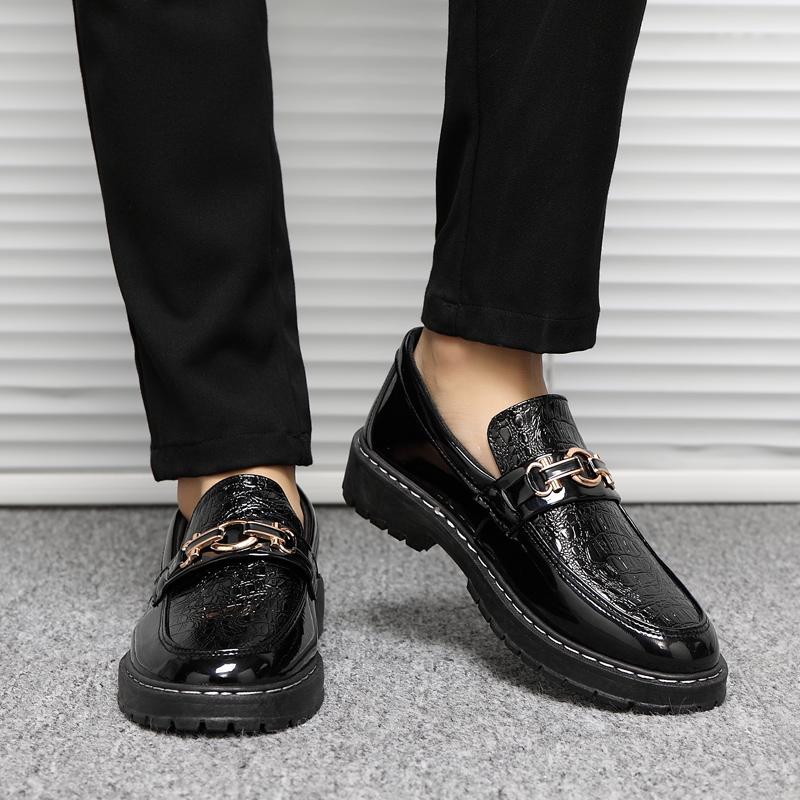 Spring Loafers Men's British Business Casual Lazy Shoes One Pedal Doudou Leather Shoes Youth Versatile Formal Men's Shoes