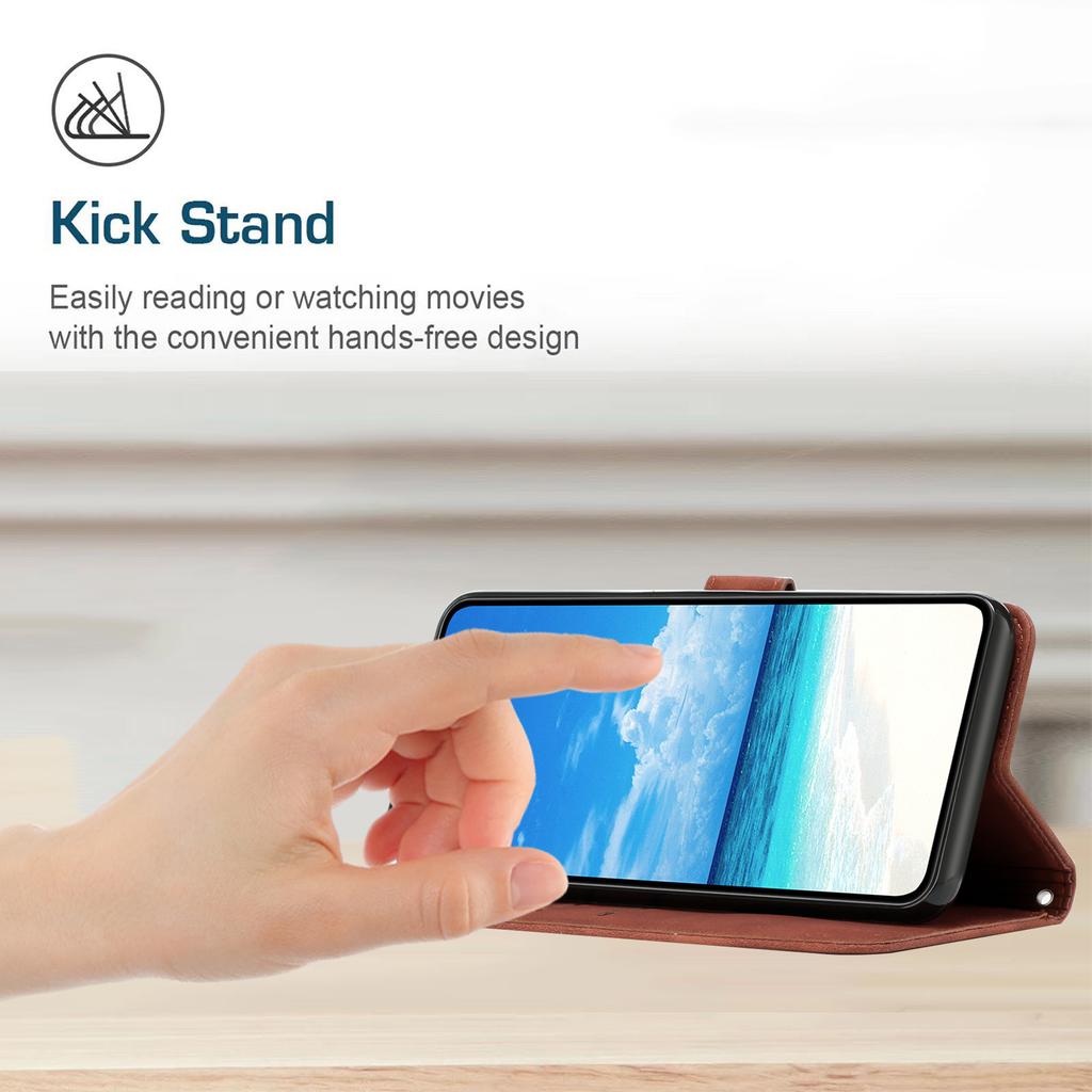 For Xiaomi Redmi 15C 5G (EU) (173mm)/Xiaomi Redmi 15C 4G (EU) (173mm) Stand Case PU Leather Phone Cover Imprinted Heart Pattern