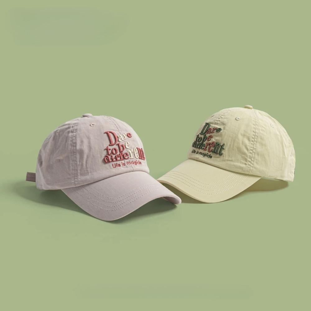 Spring Summer Thin Baseball Cap, Breathable Casual Fashion Embroidery Style for Sports Cycling Running Outdoor, Adjustable Hat