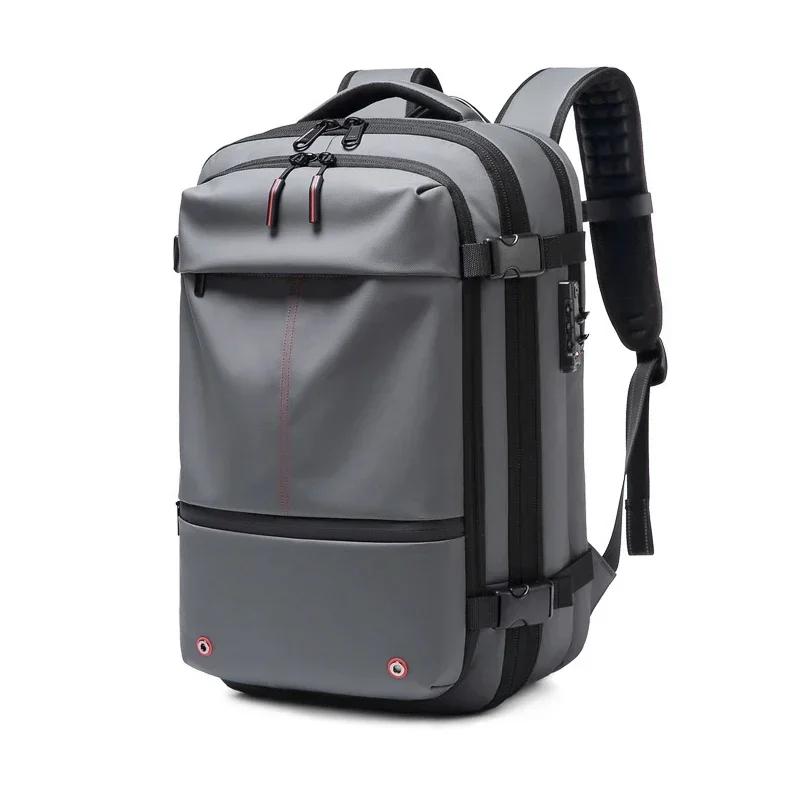 Men Travel Backpack Vacuum Compression Laptop Backpack 17 Inch Extended Large Capacity School Backpack Hiking Business Backpack