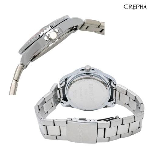 CREPHA Men's Analog Solar Watch with Waterproof Metal Band, Bentley Red, BT-AM388-RDS