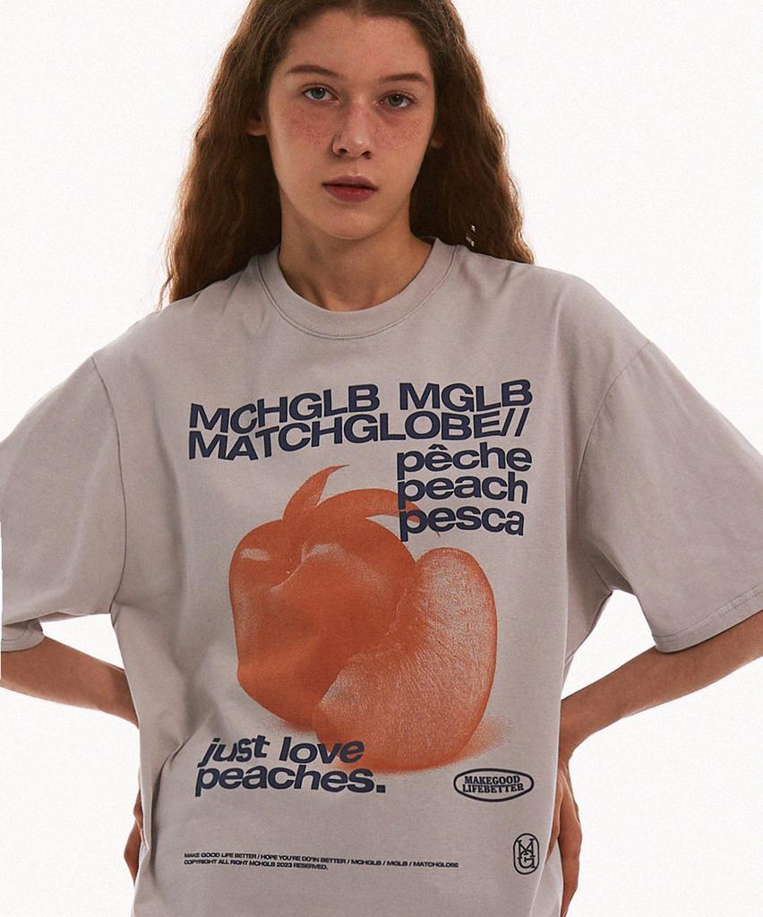 MATCHGLOBE Peaches Oversized Tee (Beige)
