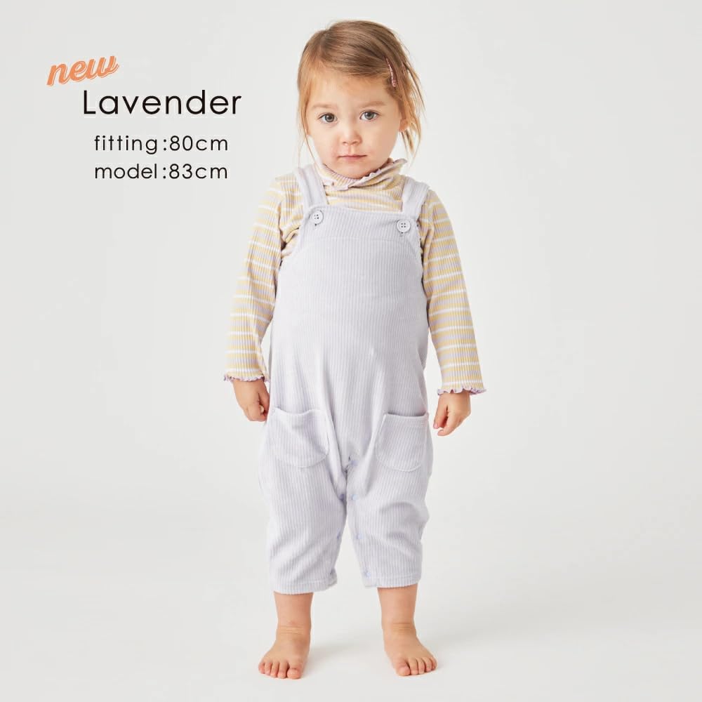 Overalls Baby Clothes Boys Girls Knit 90 Lavender Overalls Corduroy Style Autumn Clothes Winter Clothes Everyday Use Clothes Kids Clothes Ever Closet