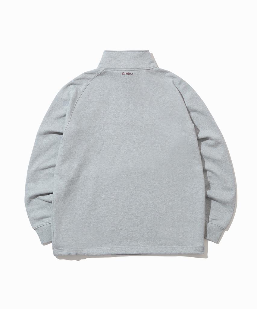1993STUDIO [Lg Twins] Logo Track Half Zip Collar Sweatshirt_Gray