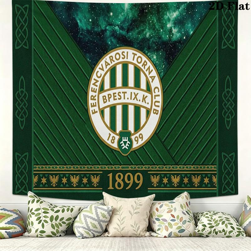 Ferencvárosi TC Wall Tapestry Aesthetic Wall Hanging Printed Fabric Blanket Decorative Tapestries for Bedroom Living Room Home Decor