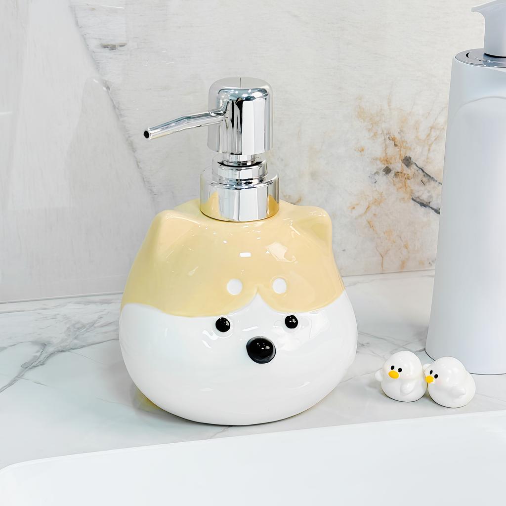 Cute Penguin Hand Wash Bottle Press Ceramic Lotion Bottle Bathroom Shower Gel Shampoo Bottle Soap Dispenser Bathroom Accessories