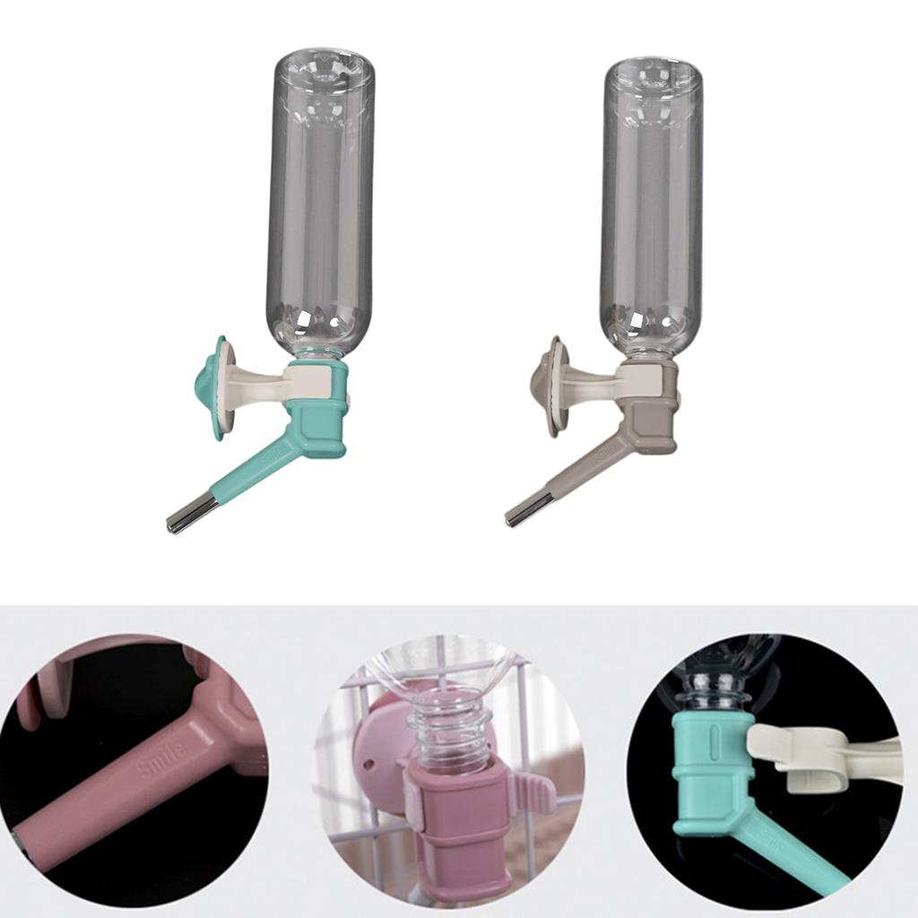 490ml Hanging Pet Water Bottle with 360 Degree Rotatable LeakProof Spout for Small Dog Cats Indoor Outdoor Kennel Use