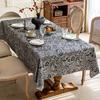 Tablecloth Waterproof Oil-Proof French Retro Style Rectangular Dining Table Cover with Tassels Crochet Patterns Home Kitchen Restaurant Decor