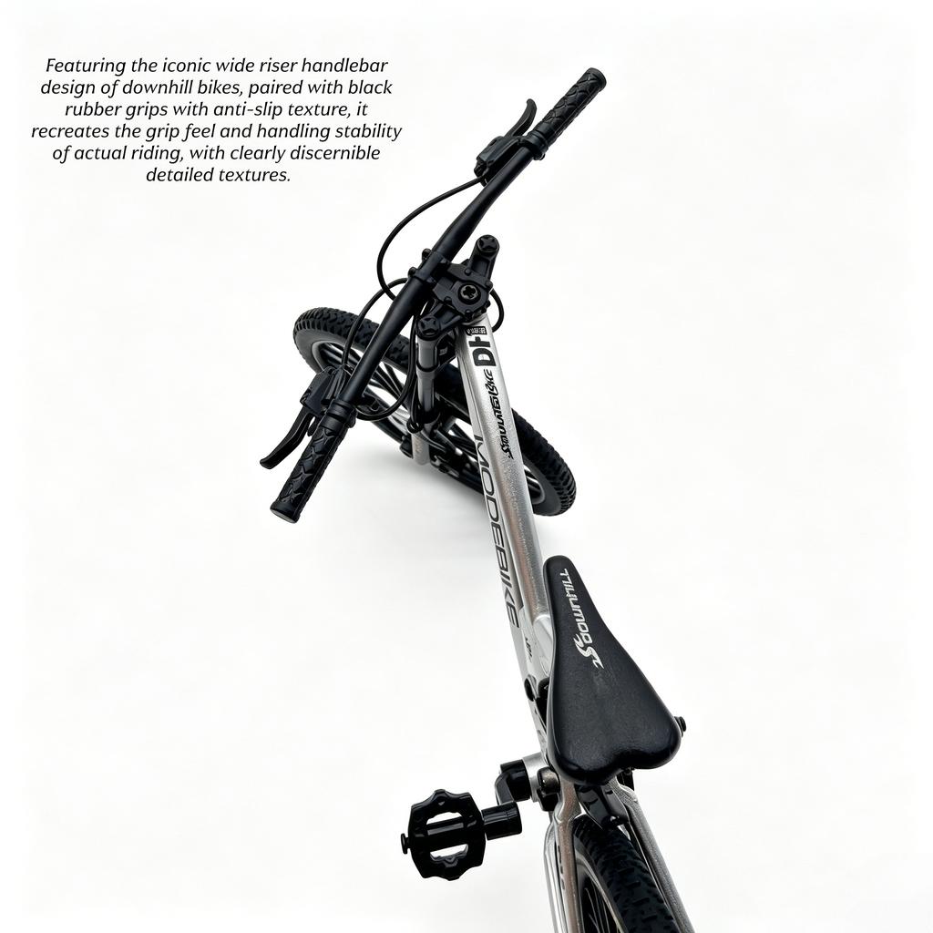 Mini 1:8 Scale Diecast Mountain Bike Model Downhill Bicycle Ornament for Kids Adults Collection