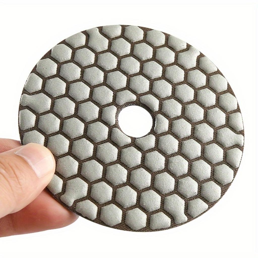 4inch 8pcs Diamond Polishing Pad Set, Dry Sanding Disc for Granite, Marble, Microcrystalline Glass, Countertops, Concrete