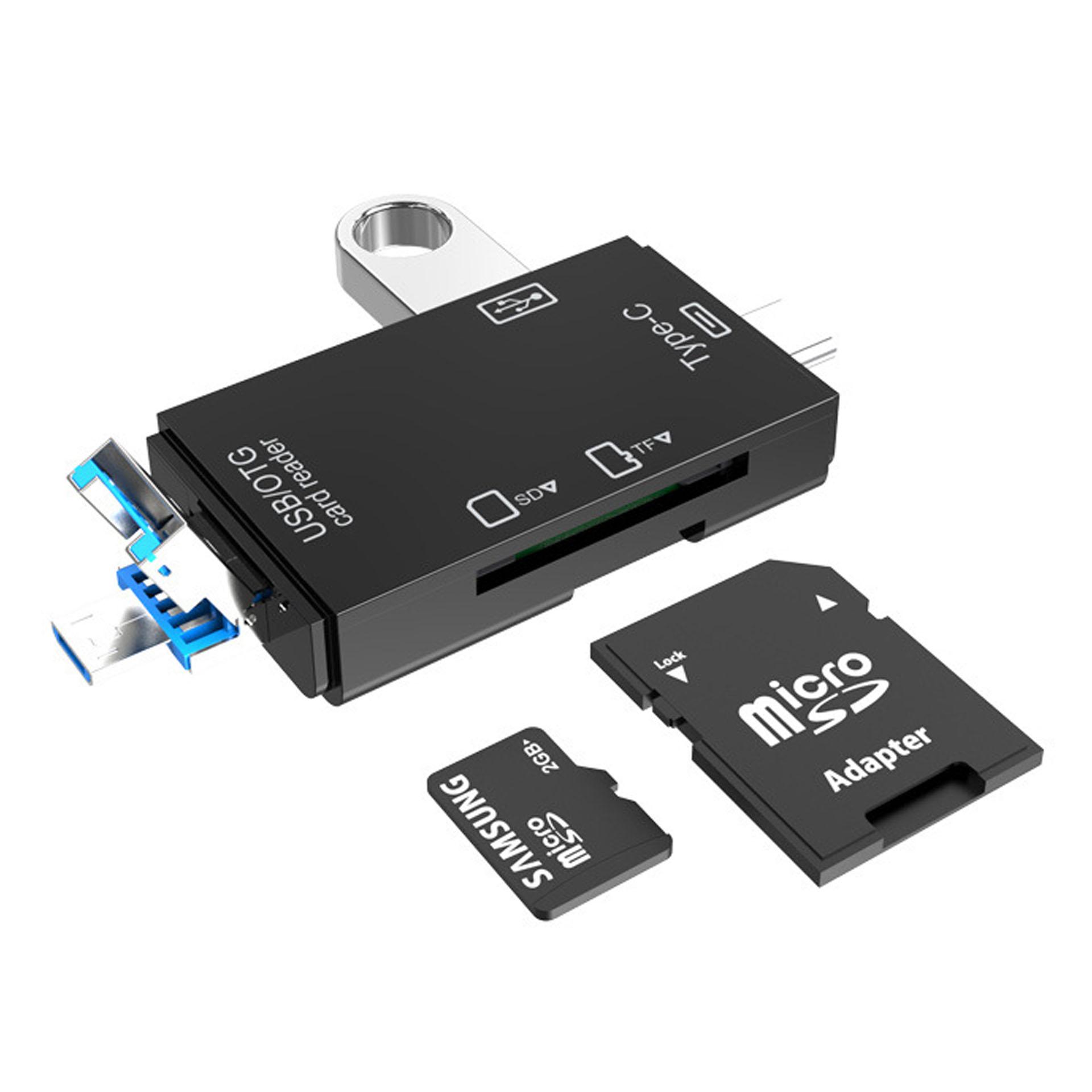 

Многофункциональное устройство чтения карт USB 3.0 Type-C с OTG 2.0 для телефона и компьютера Android, поддержка дисков SD/TF/U