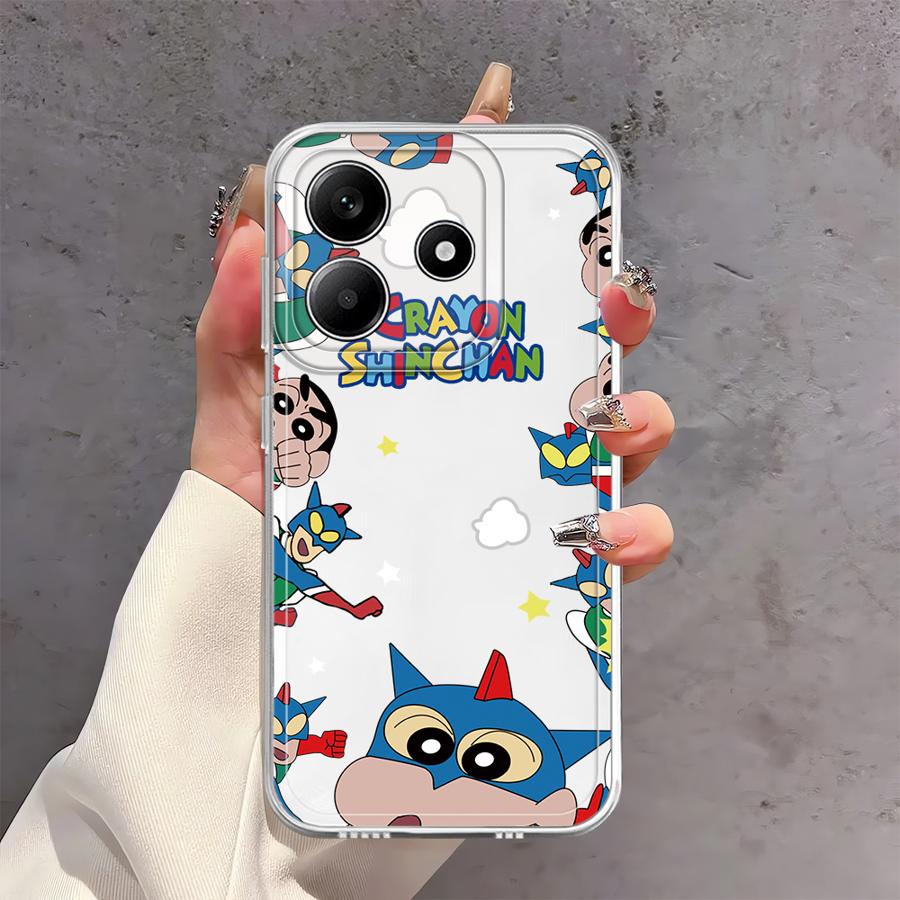 

Soft Phone Cover Case for Xiaomi Redmi Note 14 Pro Plus 9 10 14C 11S 12S 12 11 10S A4 Note 13 13C Cartoon Crayons Shinchan Redmi Note 10S