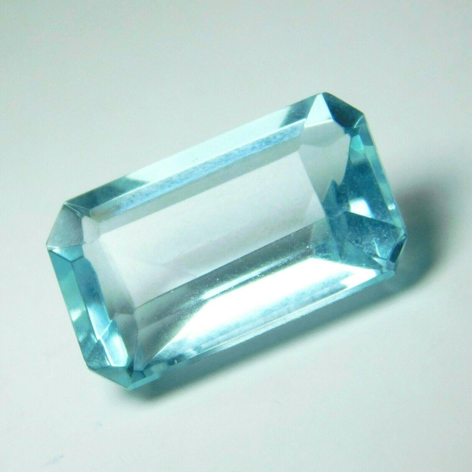 

Натуральний Аквамарин Сертифікований Смарагдової Форми Блакитний 8.05 карат Вільні Дорогоцінні Камені AU-120