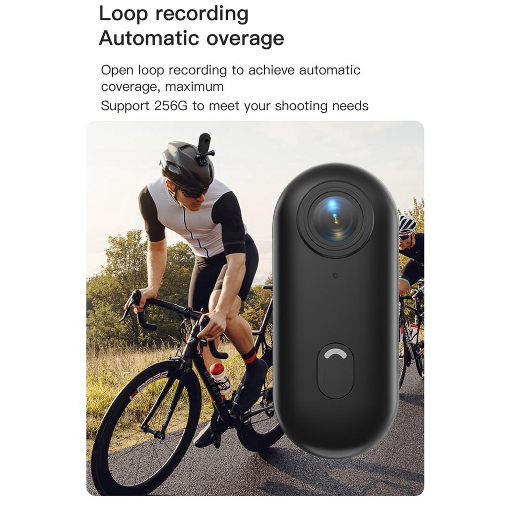 4K 30fps Tiny Action Camera WiFi Sports Camera 120 degrees   Wide Angle Lens Built in Battery with Magnetic Lanyard