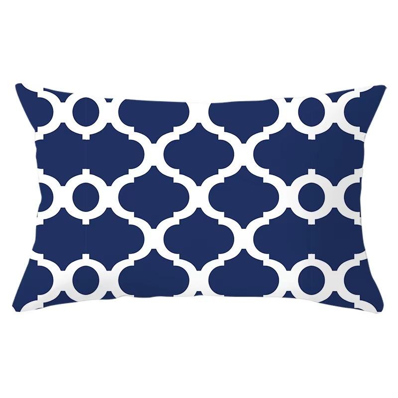 30*50cm Geometric Black and Yellow Pattern Printing Decorative Sofa Living Room Home Furnishing Polyester Rectangular Pillowcase