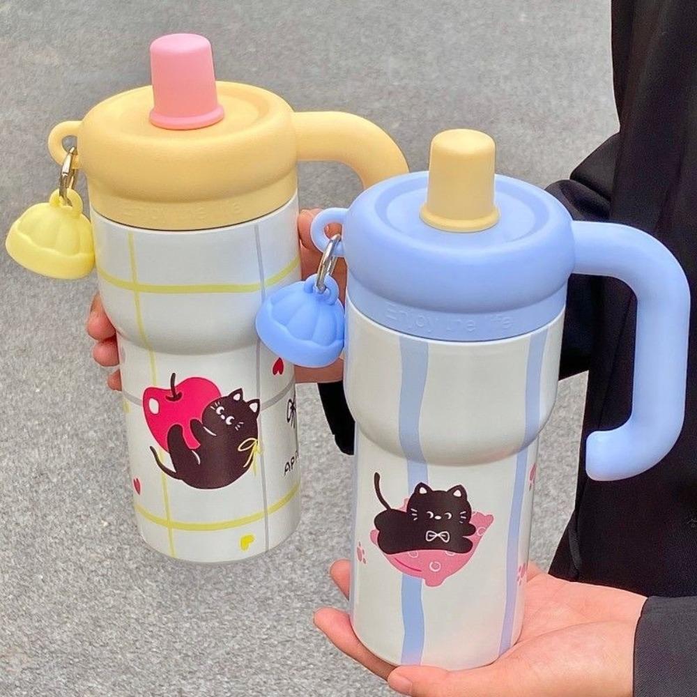 316 Stainless Steel Thermal Cup High Aesthetic Iced Cup Creative Coffee Mug Women's