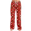 Women's Christmas Print Pajama Pants with Casual Sleep Bottoms