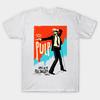 Men Black Print T-shirt Pulp Live On No-Cut Transfer Paper Print Cotton Tshirt