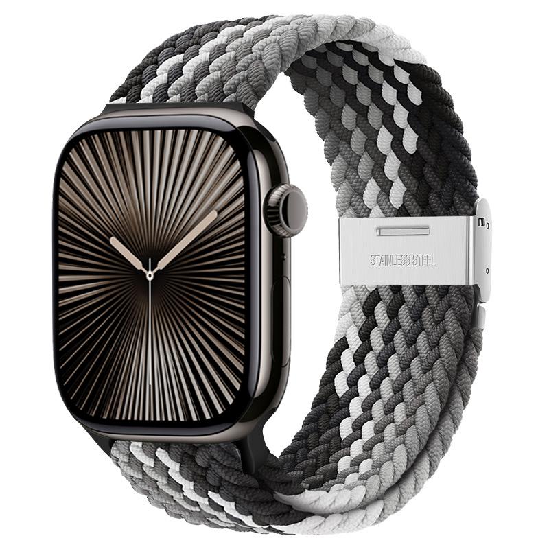 Strap For Apple Watch Band 46mm 45mm 44mm 49mm 40mm 41mm 42mm Braided Loop Correa Bracelet iWatch Series 10 8 9 7 5 Se 6 4 Ultra