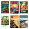 Lima Vintage Travel Poster A Vintage Travel Illustration Of Lima Peru Metal Create Club Wall Wall Decor Custom Tin Sign Poster